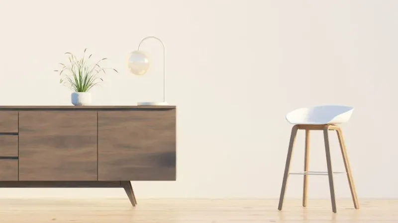 Mahogany Side Table — Round